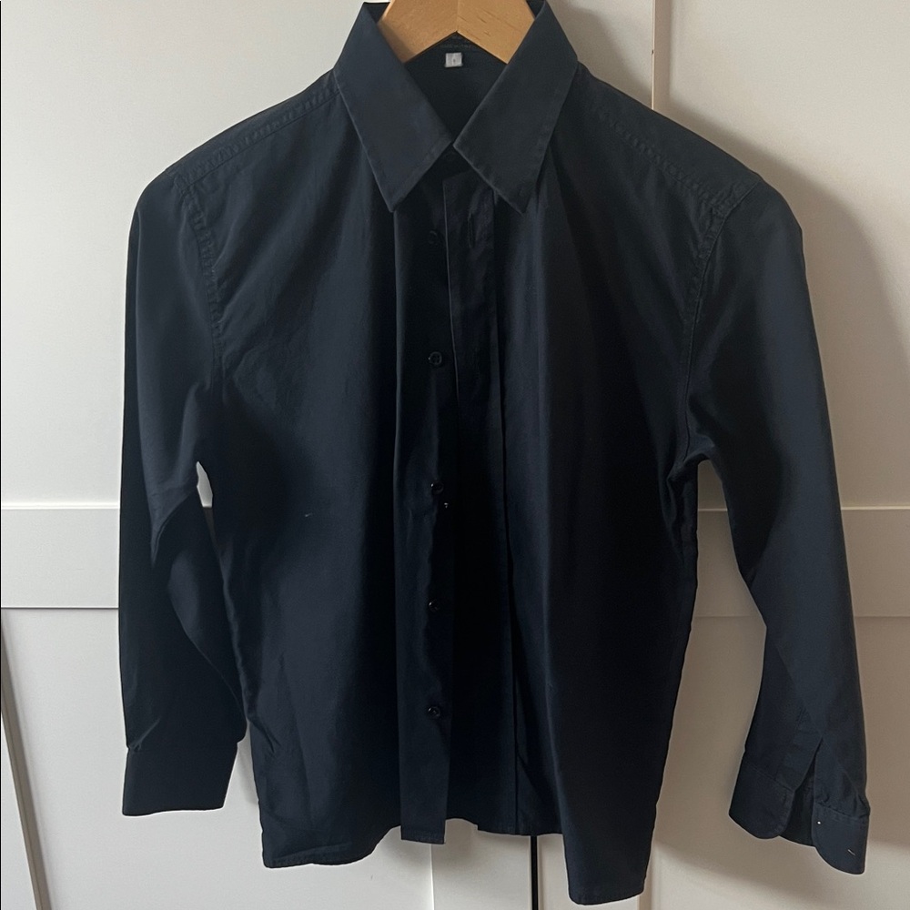 Stylish Black Kids Button Down Shirt